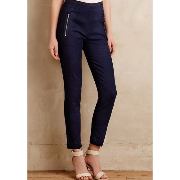 Anthropologie Cartonnier High-Rise Charlie Trousers in Navy - Size 4 - Picture 5 of 6